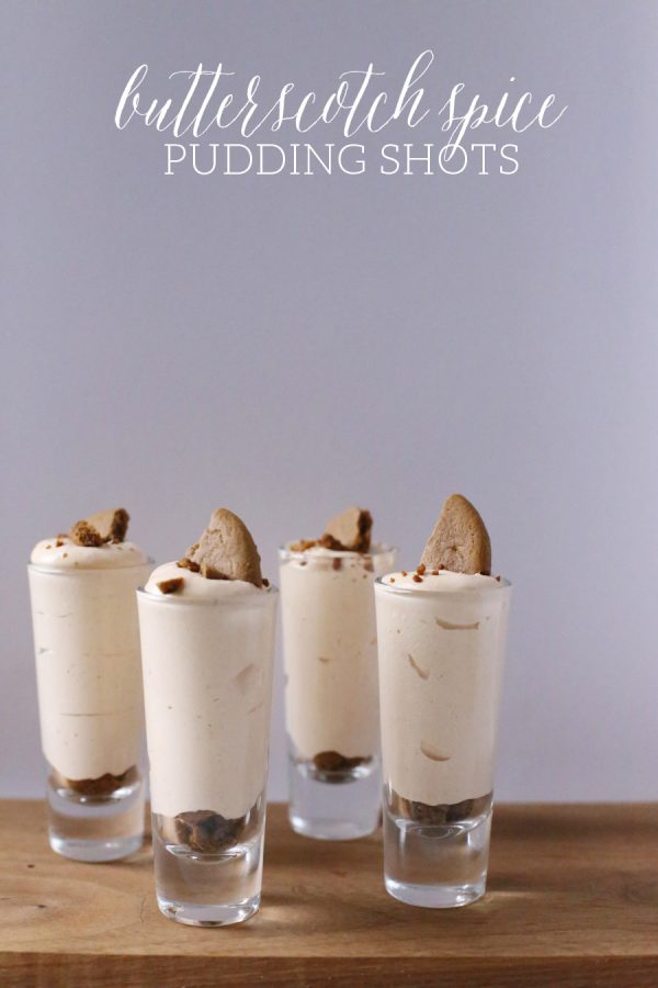 Butterscotch Spice Pudding Shots by @cydconverse