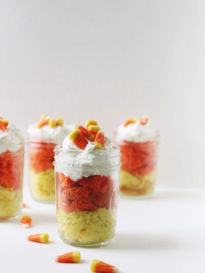 Candy Corn Cake in a Jar thumbnail