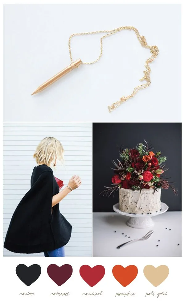 Color Palette: Cabernet and Pumpkin