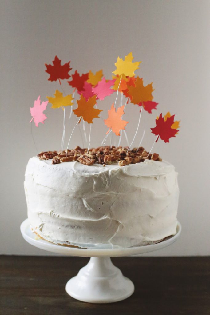 DIY Falling Leaves Cake Topper by @cydconverse