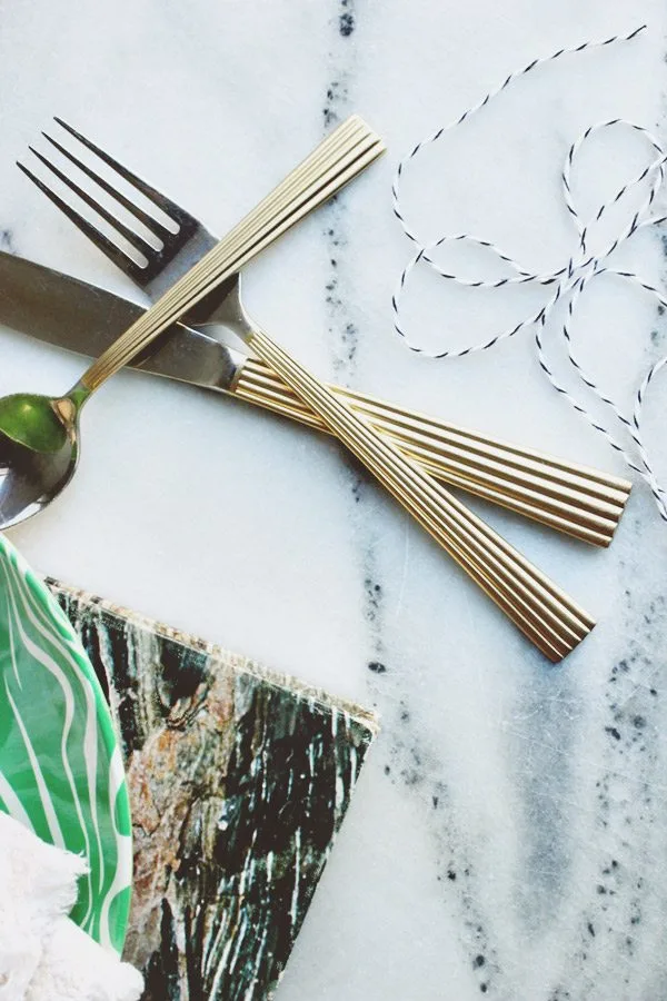 DIY Gilded Flatware by @cydconverse