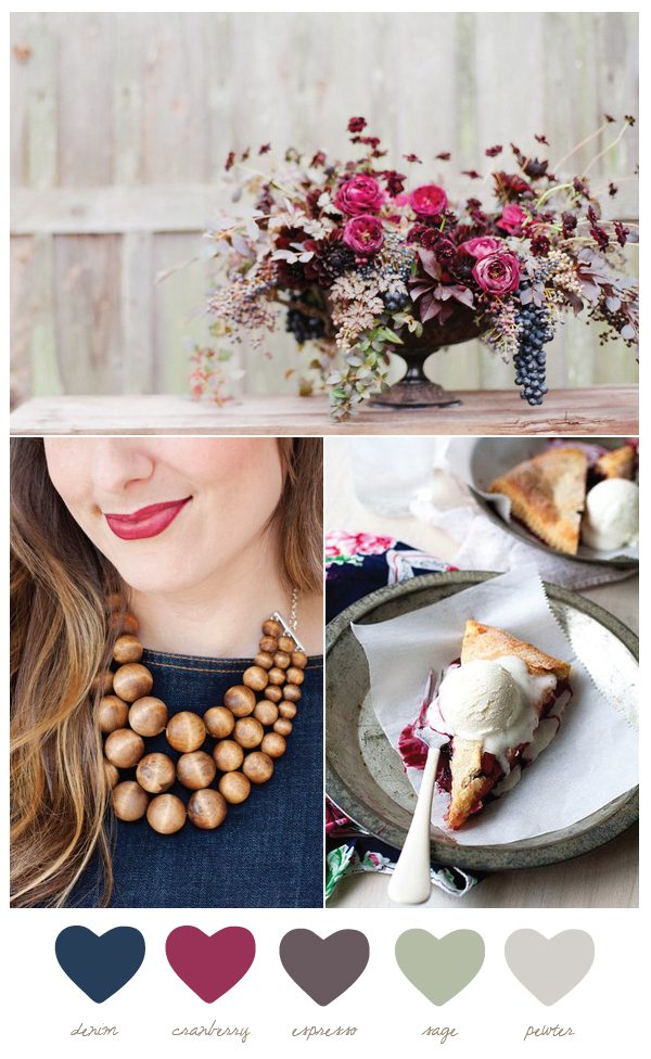 Color Palette: Denim and Cranberry by @cydconverse