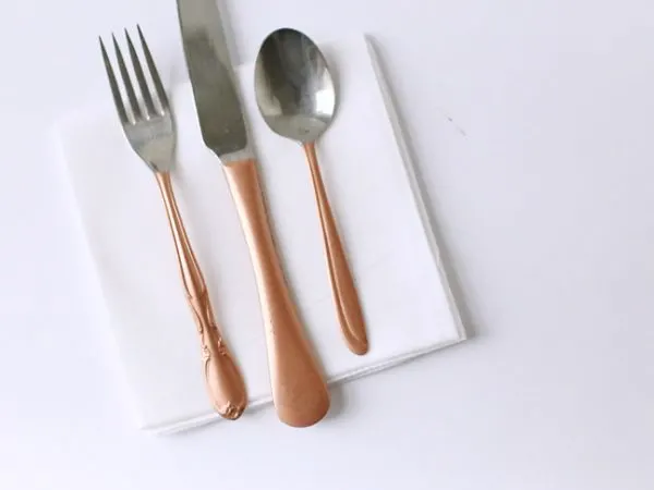 DIY Copper Gilded Flatware by @cydconverse