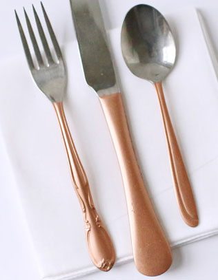 DIY Copper Gilded Flatware