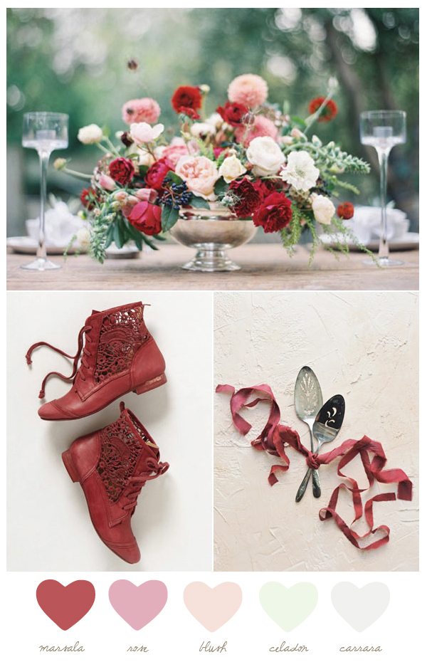 Color Palette: Marsala and Rose by @cydconverse