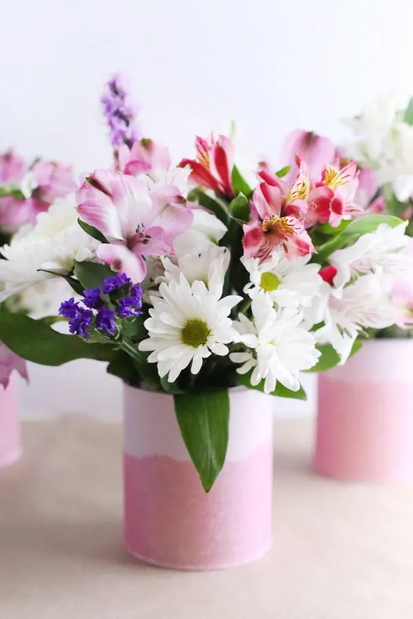 DIY Mini Paint Can Glitter Vases by @cydconverse for @valsparpaint