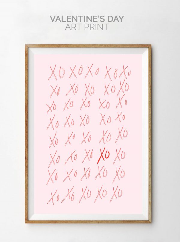 FREE Printable XO Valentine's Day Art Print from @cydconverse
