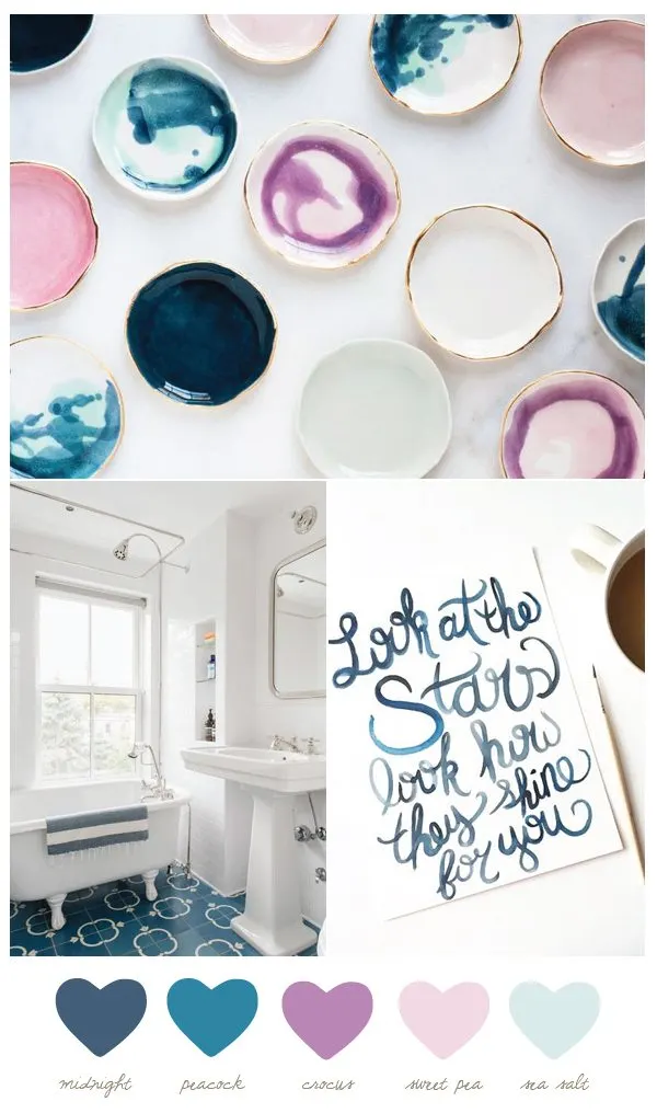 Color Palette: Peacock and Sea Salt from @cydconverse