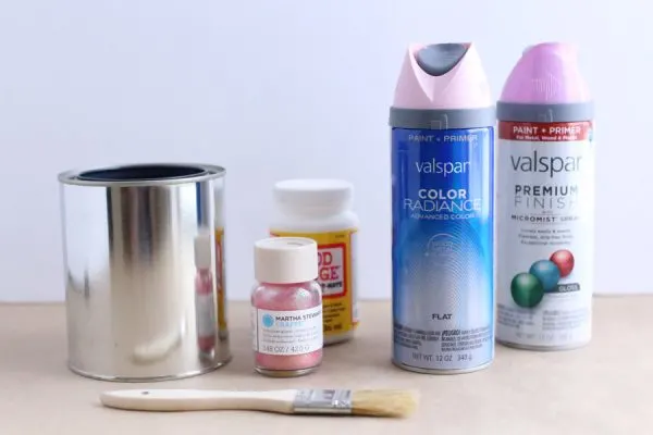 DIY Mini Paint Can Glitter Vases by @cydconverse