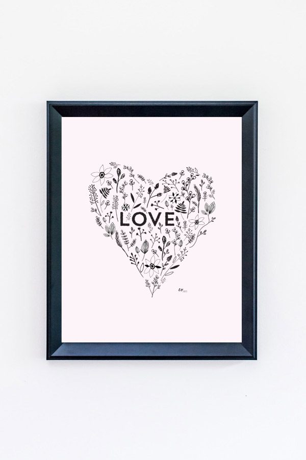 FREE Printable Love Art Print from @cydconverse and @erikafirm