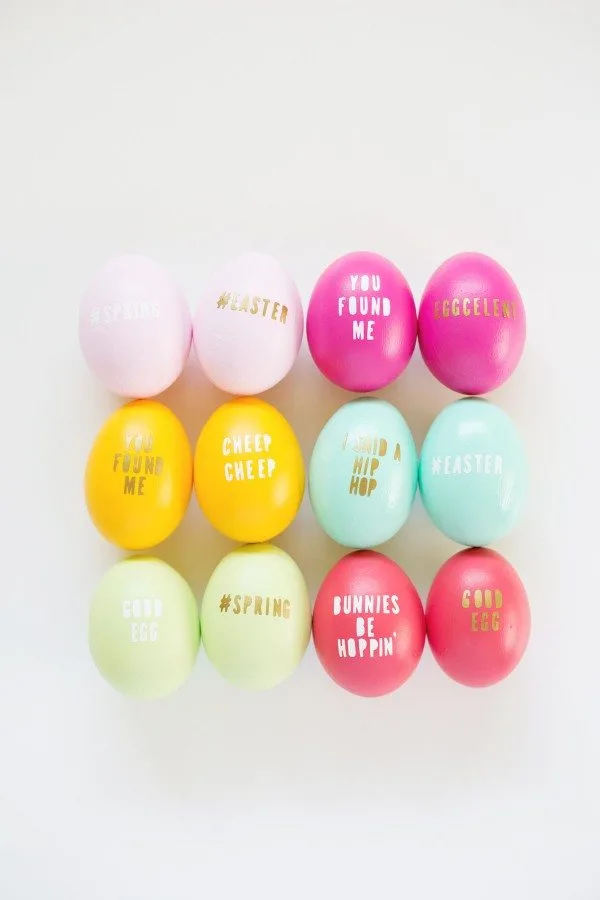 DIY Typography Easter Eggs