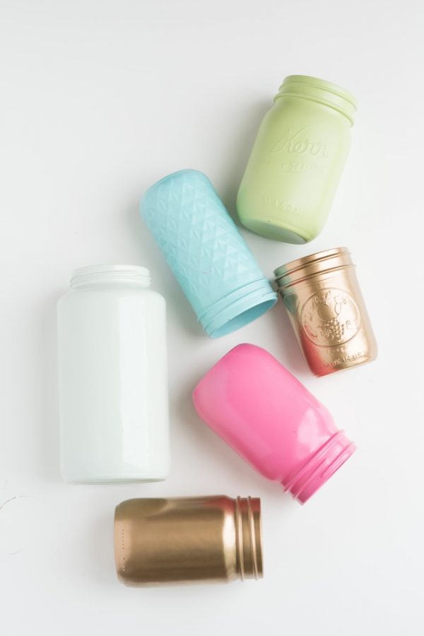 DIY Painted Mason Jars by @cydconverse