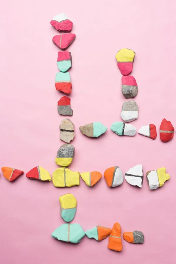 DIY Color Rock Dominoes