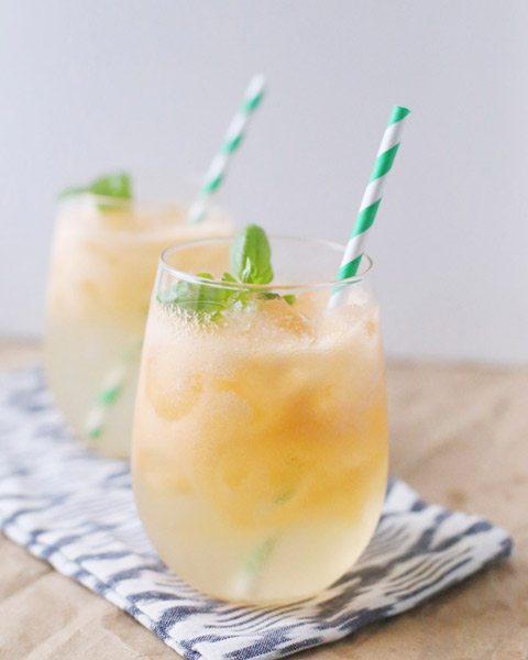 Melon Basil White Wine Spritzer from @cydconverse