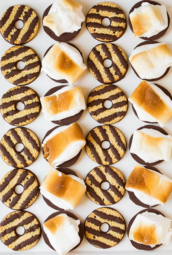 Fudge Stripe Cookie S'mores
