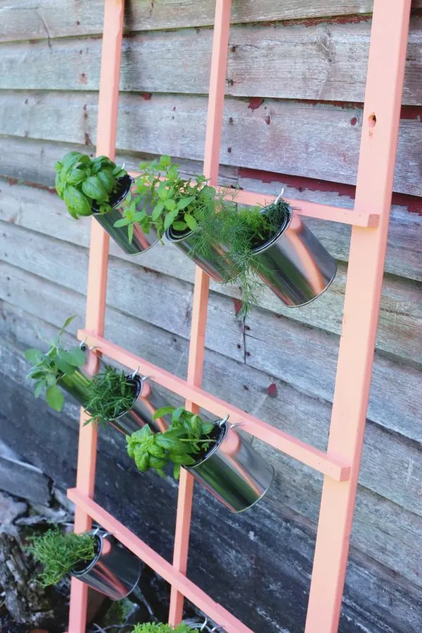 DIY Trellis Herb Garden by @cydconverse for @valsparpaint