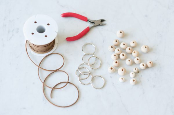 DIY Wooden Bead Keychain by @cydconverse