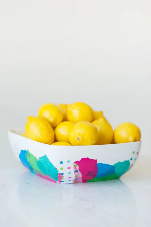 DIY Abstract Fruit Bowl by @cydconverse