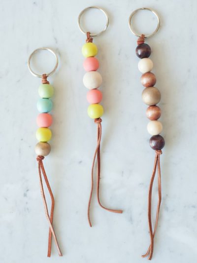 DIY Wooden Bead Keychain thumbnail