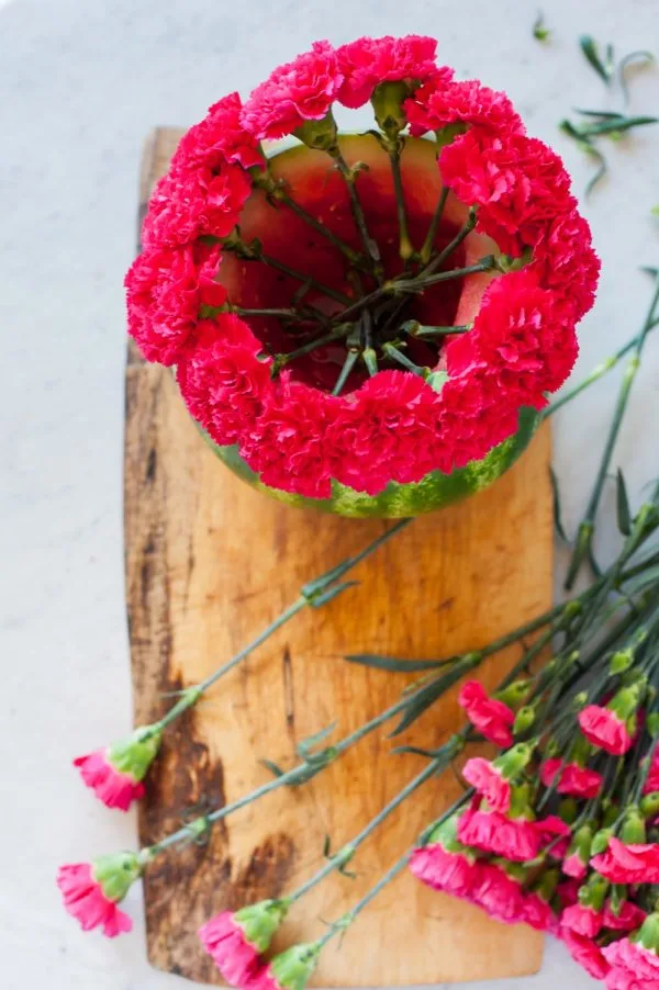 DIY Watermelon Flower Centerpiece by @cydconverse