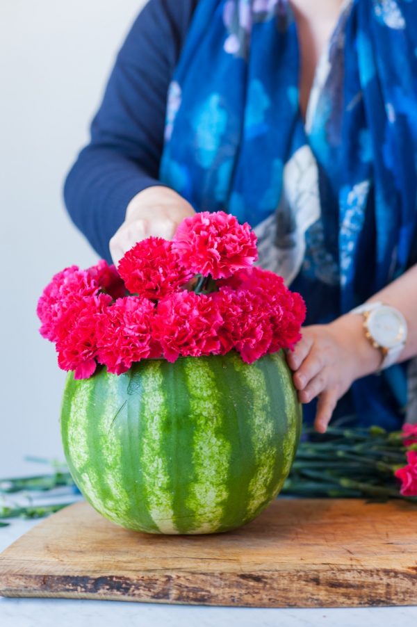 DIY Watermelon Flower Centerpiece by @cydconverse