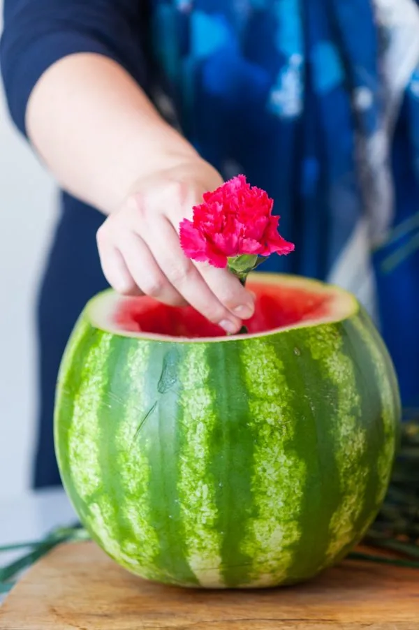 DIY Watermelon Flower Centerpiece by @cydconverse