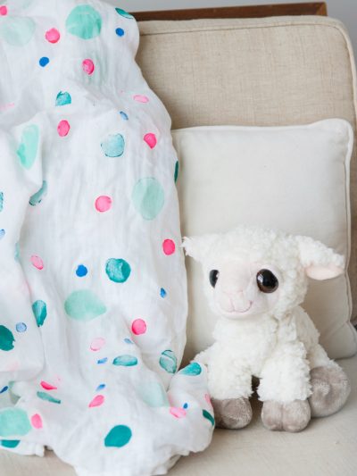 DIY Polka Dot Swaddle Blanket thumbnail