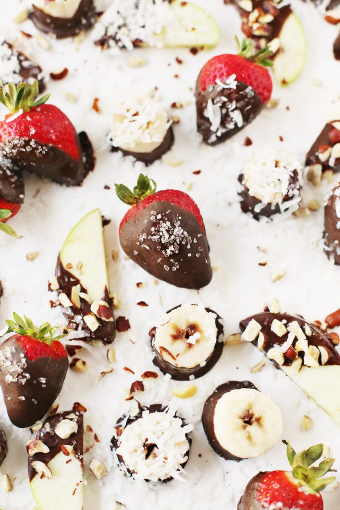 Homemade Chocolate Truffle Fruit Bites by @cydconverse