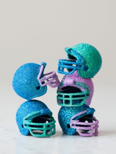 DIY Glitter Football Helmets thumbnail