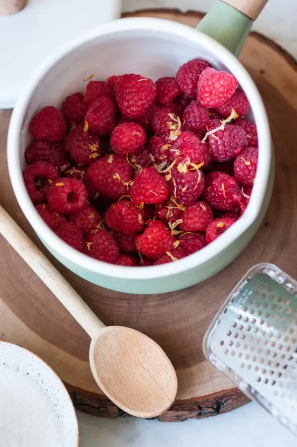 Brownies with Fresh Raspberry Coulis by @cydconverse