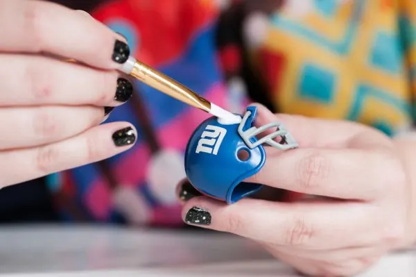 DIY Glitter Football Helmets by @cydconverse