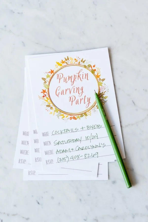 Pumpkin Carving Party Printables by @cydconverse