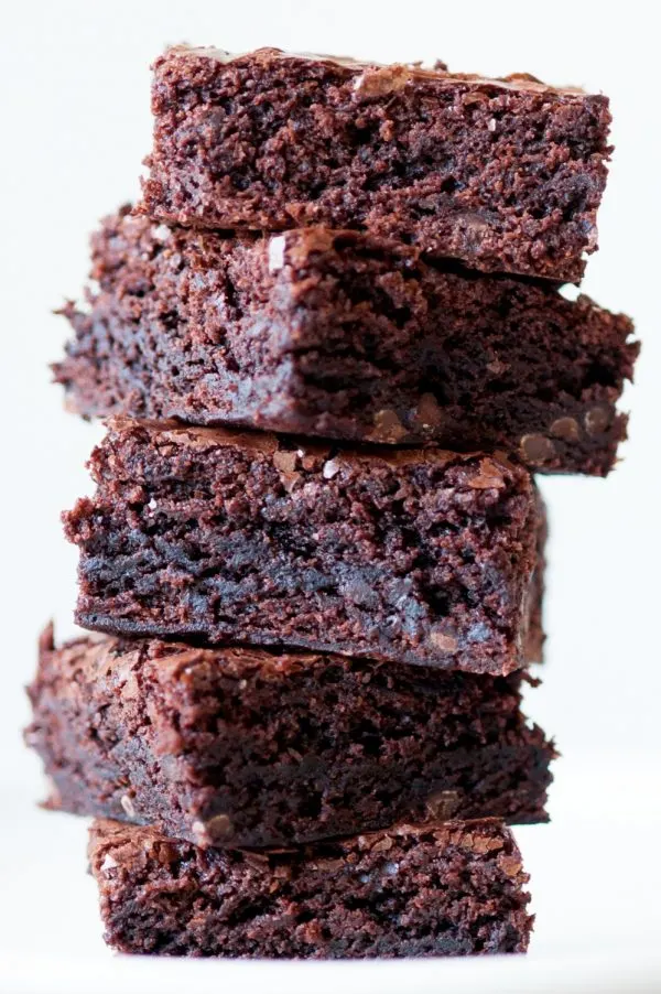 Brownies with Fresh Raspberry Coulis by @cydconverse