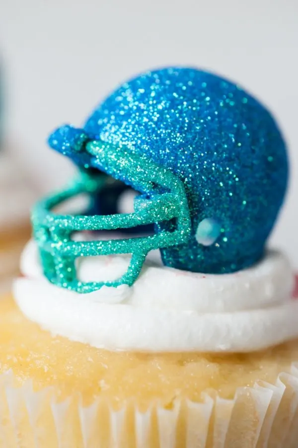 DIY Glitter Football Helmets by @cydconverse