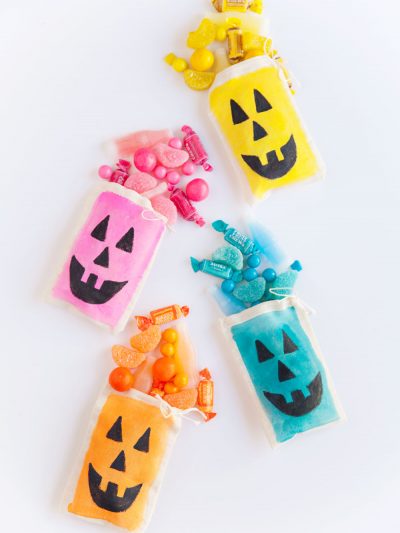 DIY Colorful Jack O’Lantern Treat Bags thumbnail