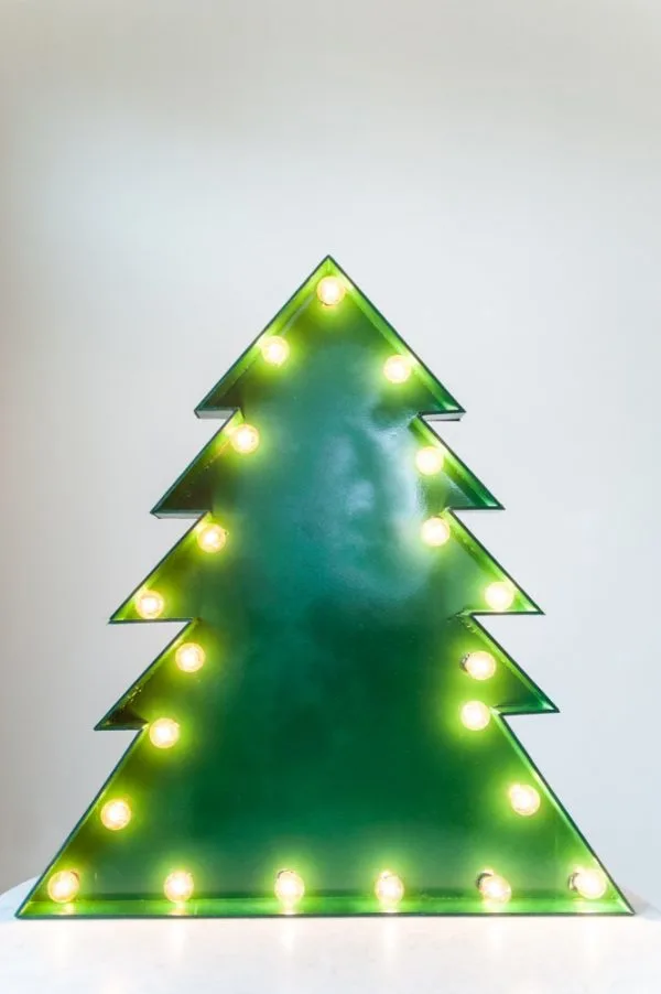 DIY Marquee Christmas Tree by @cydconverse