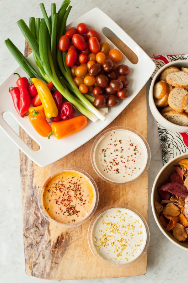 An Easy Holiday Party Dip Station by @cydconverse