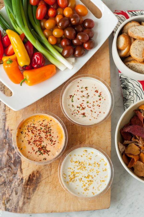 An Easy Holiday Party Dip Station by @cydconverse