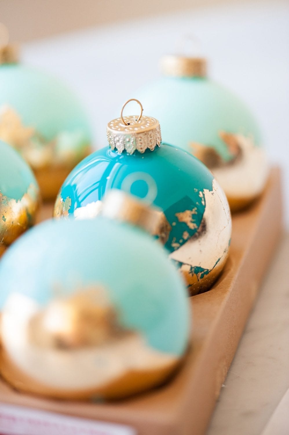 3 DIY Gold-Leaf Holiday Decorations