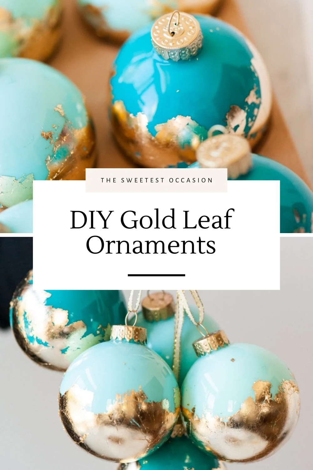 DIY Gold Leaf Ornaments