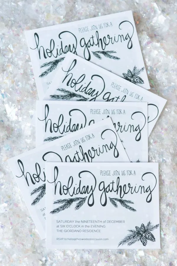 Printable Holiday Party Invitations from @cydconverse