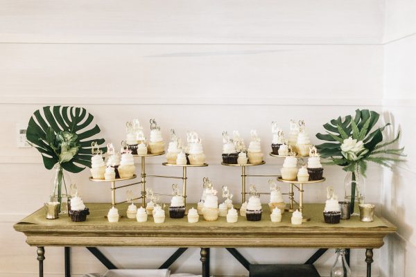 Elegant Baby Shower Cupcake Station