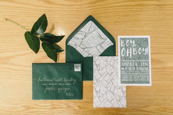 Botanical Baby Boy Shower Invitations via @cydconverse