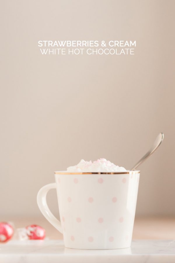 Strawberries and Cream White Hot Chocolate from @cydconverse