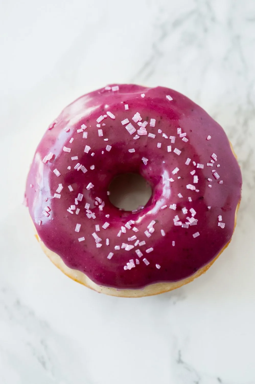 Vanilla Bean Cake Donuts with Blueberry Glaze | Donut Recipe from @cydconverse