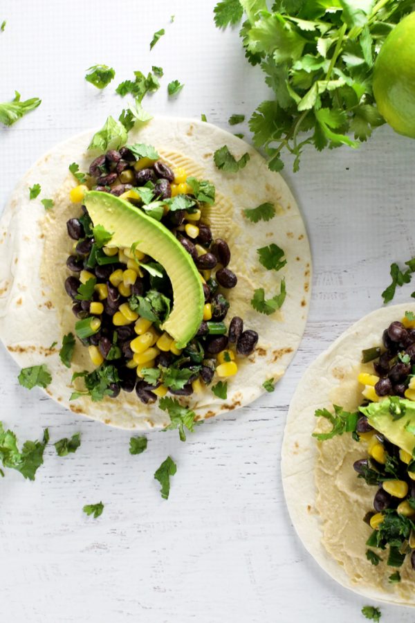 Cilantro Lime Vegan Tacos Recipe | Get your fix of taco recipes and the ultimate classic margarita recipe and loads of Cinco de Mayo party ideas at The Sweetest Occasion! Click to check it out or repin to save for later!
