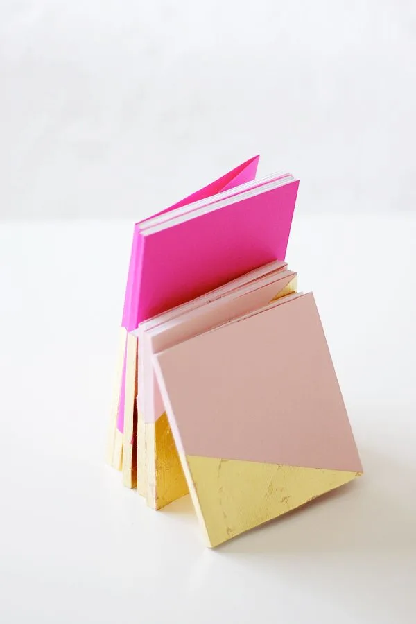 DIY Gold Leaf Notebooks | Homemade Mother's Day Gift Ideas and DIY Gift Ideas from @cydconverse