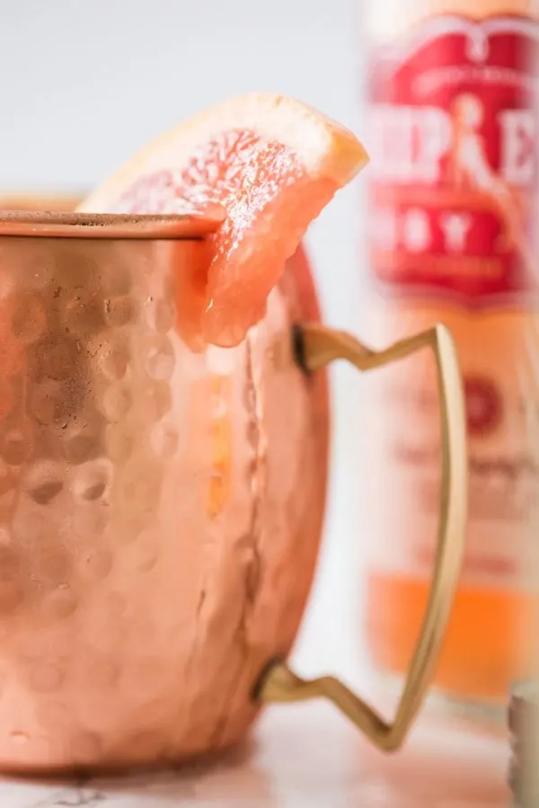 Grapefruit Moscow Mule Recipe | Cocktail recipes, party ideas and entertaining tips from @cydconverse - Repin to save or click through for the recipe!