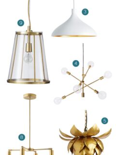 Budget Brass Light Fixtures Under $350 and other home improvement ideas and home decor inspiration from @cydconverse