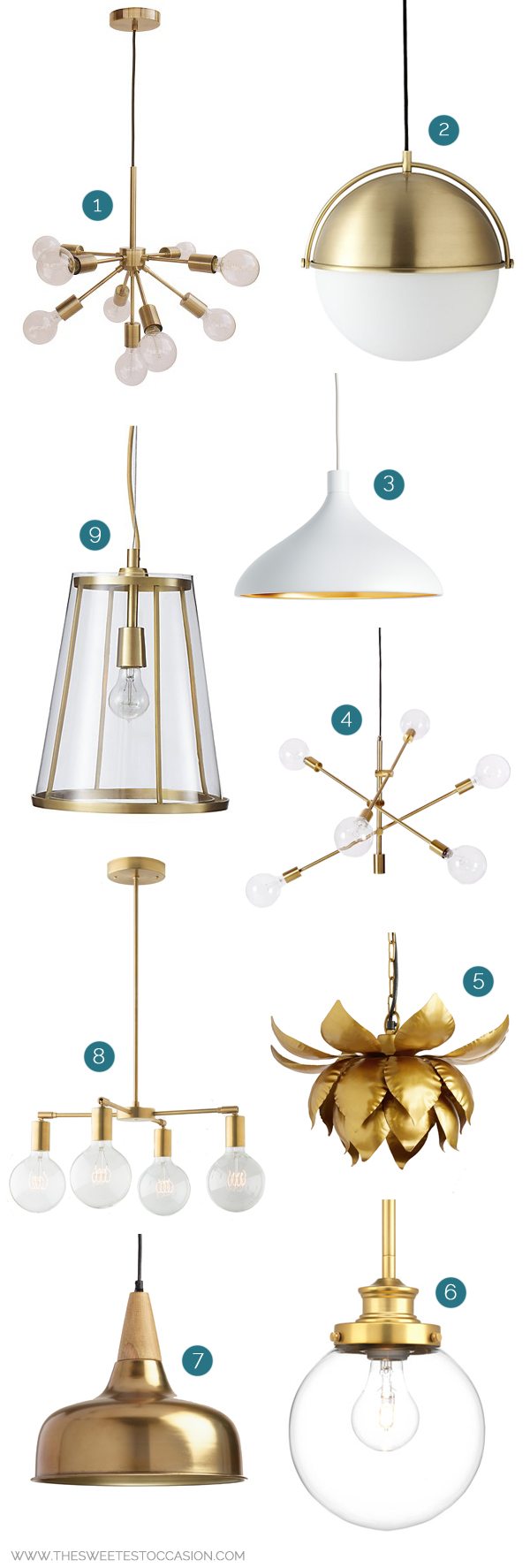 Budget Brass Light Fixtures Under $350 and other home improvement ideas and home decor inspiration from @cydconverse